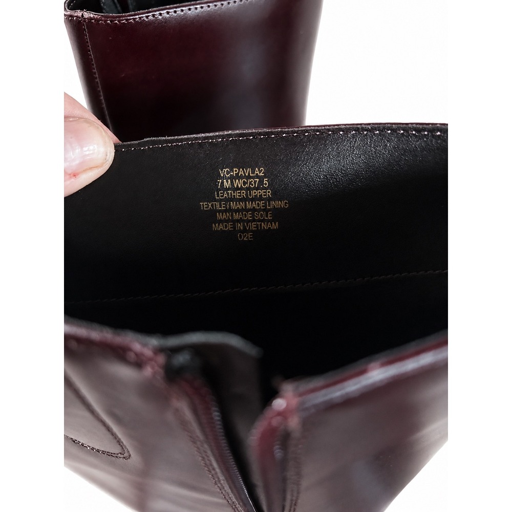 Not for sale- Vince Camuto Pavla Wide Calf Leather Knee High Boots Rich Mahogan - Picture 8 of 9